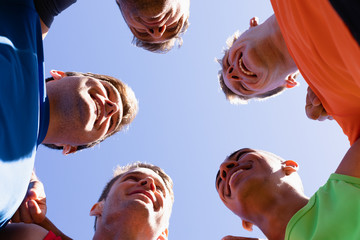 Wall Mural - Men motivating for sport