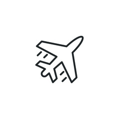 Leinwandbilder - plane icon template color editable. Airplane symbol vector sign isolated on white background illustration for graphic and web design.