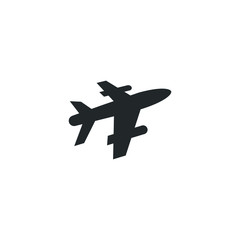 Leinwandbilder - plane icon template color editable. Airplane symbol vector sign isolated on white background illustration for graphic and web design.