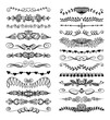 © Kara-Kotsya - set of 25 doodle sketch drawing divider, wedding card design element or page decoration