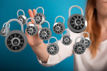 security data code digital in hand