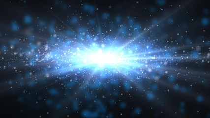 light speed space travel through nebula dust to center of galaxy - 4k seamless loop motion backgroun