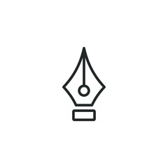 Aufkleber - fontain pen icon template color editable. ink pen symbol vector sign isolated on white background illustration for graphic and web design.