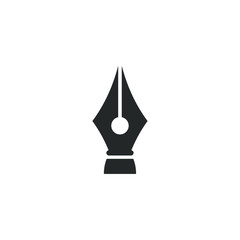 Aufkleber - fontain pen icon template color editable. ink pen symbol vector sign isolated on white background illustration for graphic and web design.
