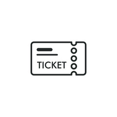 Poster - Ticket icon template color editable. Ticket symbol vector sign isolated on white background illustration for graphic and web design.