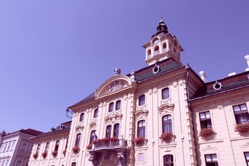 Hungary - Szeged. Retro style filtered color.