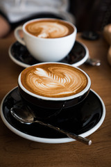 Wall Mural - coffee latte art in coffee shop