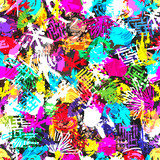 Fototapeta Młodzieżowe - abstract color pattern in graffiti style. Quality illustration for your design