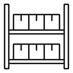 Wall Mural - Parcel rack icon. Outline parcel rack vector icon for web design isolated on white background