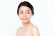 © kitthanes  - Portrait beautiful young asian woman clean fresh bare skin concept. Asian girl beauty face skincare and health wellness, Facial treatment, Perfect skin, Natural makeup, on white background,