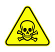 © octopusaga - Poison Sign head skull in yellow triangle vector illustration