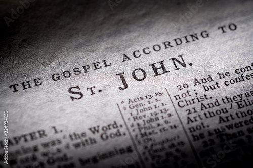 Fotomural The book of John in the King James Version of the Bible