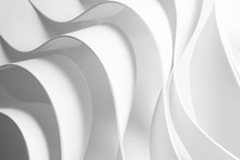 Structure With Wavy White Elements, Abstract Background