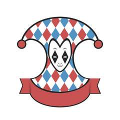 Sticker - Design of funny jester illustration