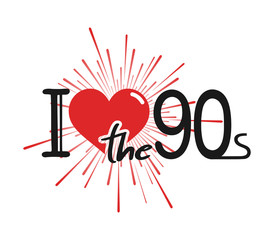 Poster - Creative design of the 90s symbol