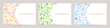 Watercolor Vector Card Background Set