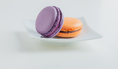 Wall Mural - A french sweet delicacy, Macaroons variety closeup.Macaroon on the table,Food concept background.