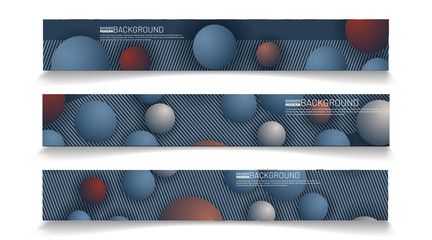 Wall Mural - Set abstract banner background design. vector illustration template