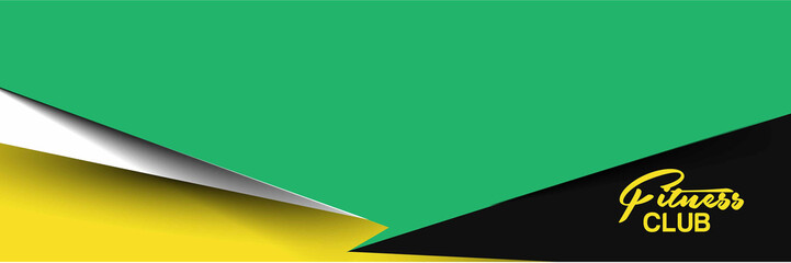 Wall Mural - fitness club competition web banner design