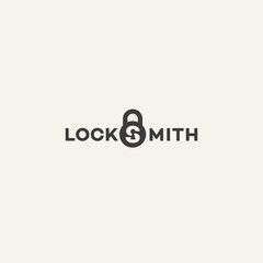 Wall Mural - Locksmith logo