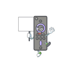 Sticker - A picture of remote control TV cartoon character with board