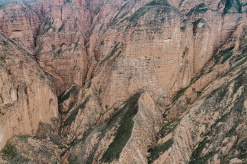 Wall Mural - aerial view of  barren hills