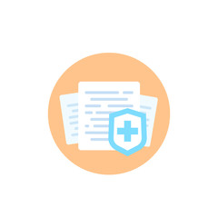 Sticker - health insurance or medical plan icon