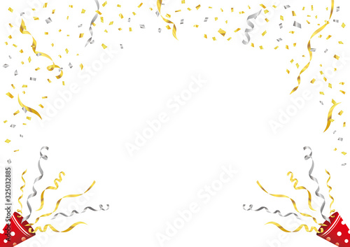 金の紙吹雪とクラッカー背景フレーム Stock Vector Adobe Stock 金の紙吹雪とクラッカー背景フレーム Stock Vector Adobe Stock
