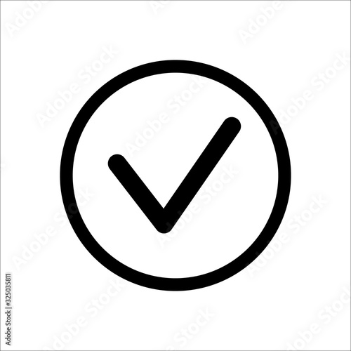Cuadros en Lienzo Mark icon right choice symbol vector illustration