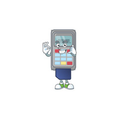 Sticker - Call me funny POS machine mascot picture style