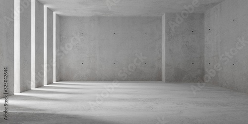 Dekoracja na wymiar  streszczenie-pusty-nowoczesny-pokoj-betonowy-z-posrednim-oswietleniem-od-sciany-bocznej