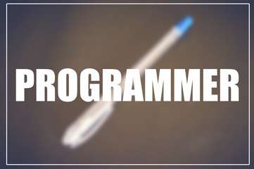 programmer word with blurring background