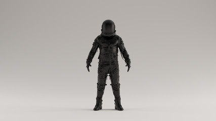 Black Retro Spaceman Astronaut Cosmonaut 3d illustration 3d render