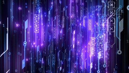 Wall Mural - communication network background technology digital grid