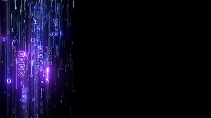 Wall Mural - digital stream technology animation background
