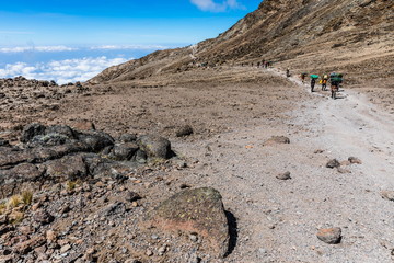 View from the Lemosho trail, the most scenic trail on mount Kilimanjaro, Tanzania