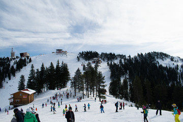 winter in the sky mountains