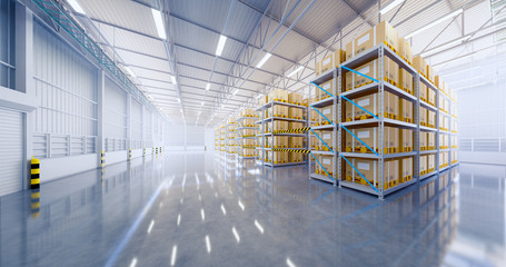 warehouse or industry building interior. known as distribution center, retail warehouse. part of sto