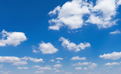 blue sky with white cloud background nature view