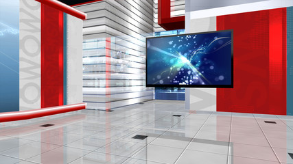 Wall Mural -  Virtual set studio for green footage Realize your vision for a professional-looking studio  wherever you want it. With a simple setup, a few square feet of space, and Virtual Set , you can transform 