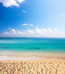 Wall Mural - beautiful tropical beach and sea