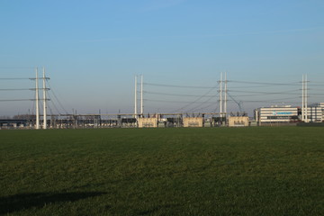 wintrack poles at power station in bleiswijk for the energy supply in the netherlands