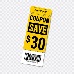 Wall Mural - set of template coupon. gift coupon element template, graphics design. voucher promo code. shopping,
