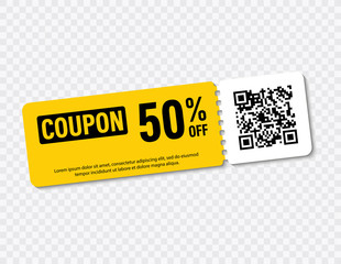 Wall Mural - set of template coupon. gift coupon element template, graphics design. voucher promo code. shopping,