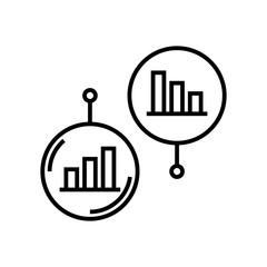 Charts line icon, concept sign, outline vector illustration, linear symbol.