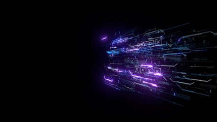 Wall Mural - futuristic lines communication background tech