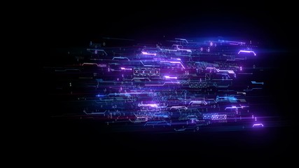 Wall Mural - internet communication data analysis background tech