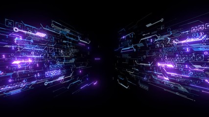 Wall Mural - digital background futuristic video