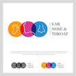 © Howaida - ENT logo Head for ear, nose, throat doctor. logo Line vector icon. Editable stroke. illustration Flat linear