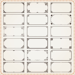 Canvas Print - decorative frames and borders rectangle 2x1 proportions set 5
